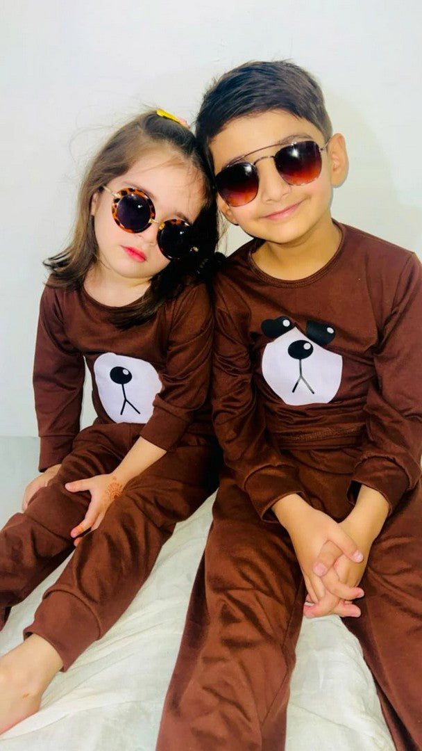 Brown Bear Printed Kids Wear (Each)