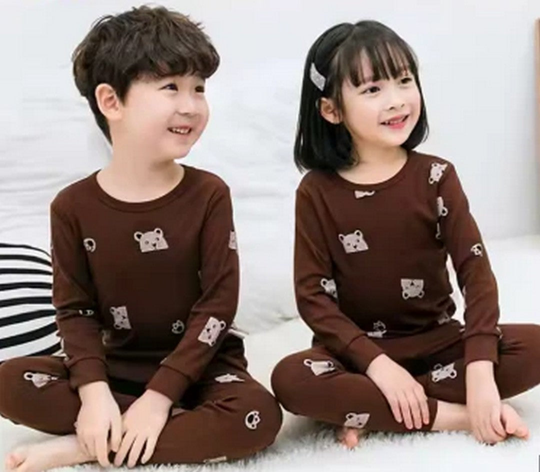 Brown Panda Printed  Kids Wear (Each)