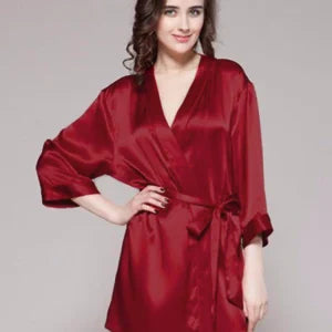 Dark Red – 100% Polyester Satin Gown – GWN 11 DR
