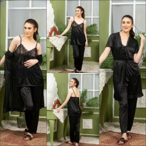 3-Piece Luxury Silk Jersey Nightwear Set