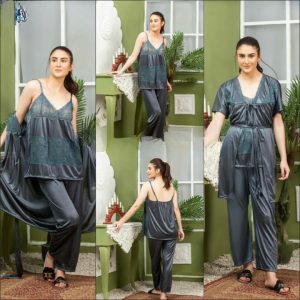 3-Piece Luxury Silk Jersey Nightwear Set