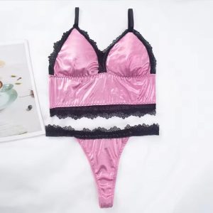 French Sexy Lace Suspender Bikini Underwear – Back Wrap Design