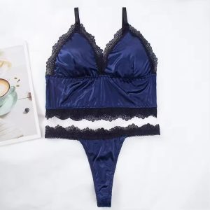 French Sexy Lace Suspender Bikini Underwear – Back Wrap Design
