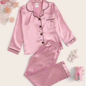 2 Pcs Silk Pajama Set