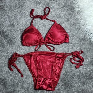 Sexy Bikini – Silk Padded Bikini & Swimwear – Maroon Bikini