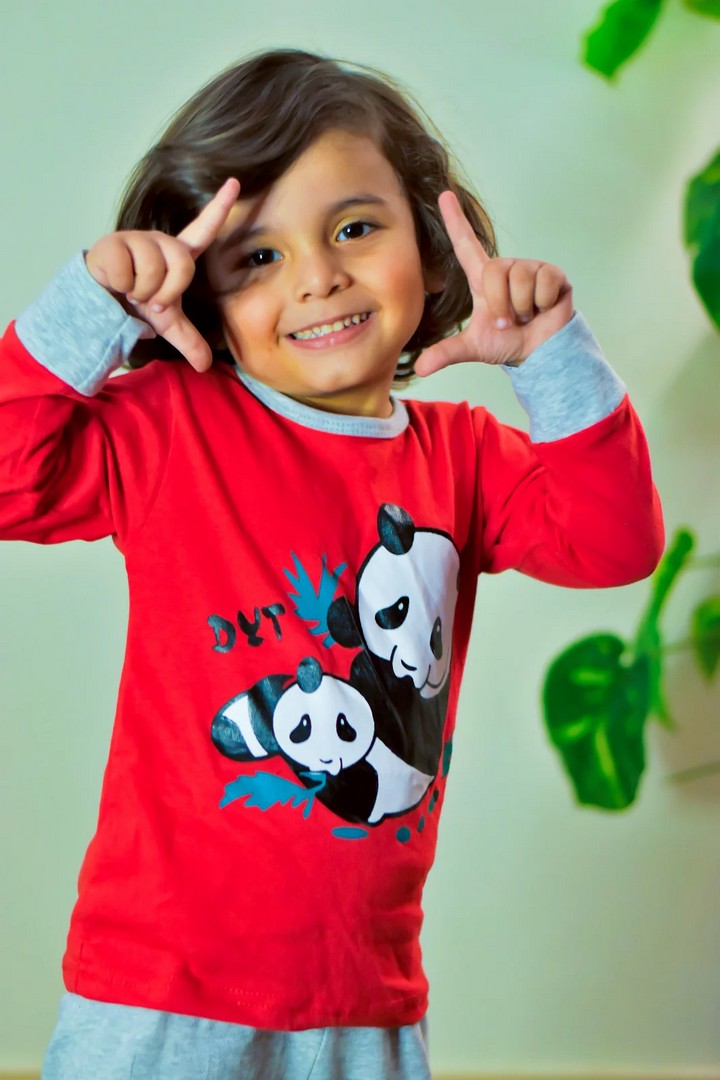 Red Panda Printed Kids Wear (Each)