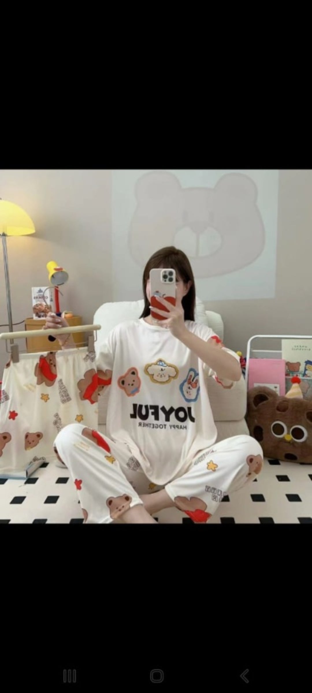 White pj's set