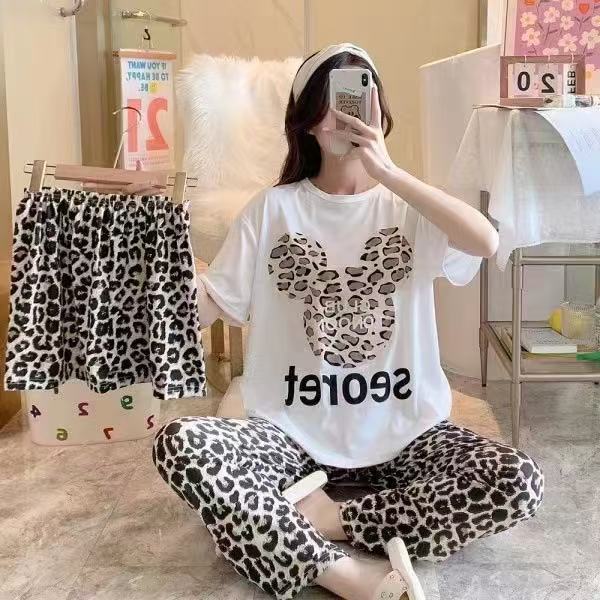 Summer Cotton Pajama Suit – Soft & Breathable Sleepwear for Women-40019