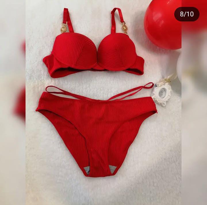 Imported Premium Bra & Panty Set with Beads – Soft Padded