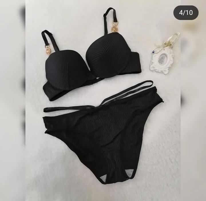 Imported Premium Bra & Panty Set with Beads – Soft Padded
