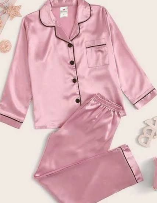 Piping Shirt Pajama Suit – Stylish & Comfortable Nightwear