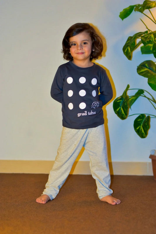 Grey Pattern Printed Kids Wear (Each)
