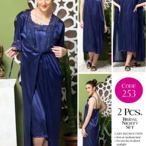 2-Piece Nighty Set – Inner + Gown | Silk Jersey Knit
