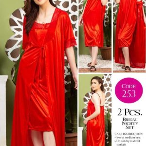 2-Piece Nighty Set – Inner + Gown | Silk Jersey Knit