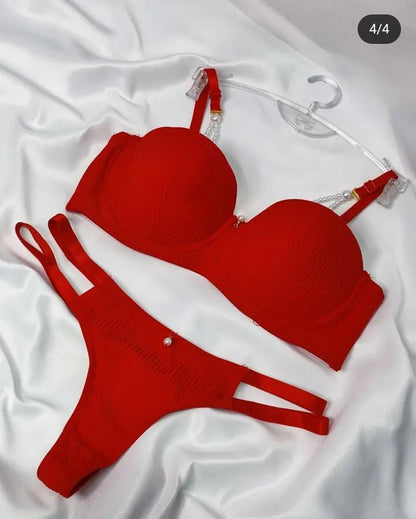 Imported Premium Bra & Panty Set with Beads – Soft Padded